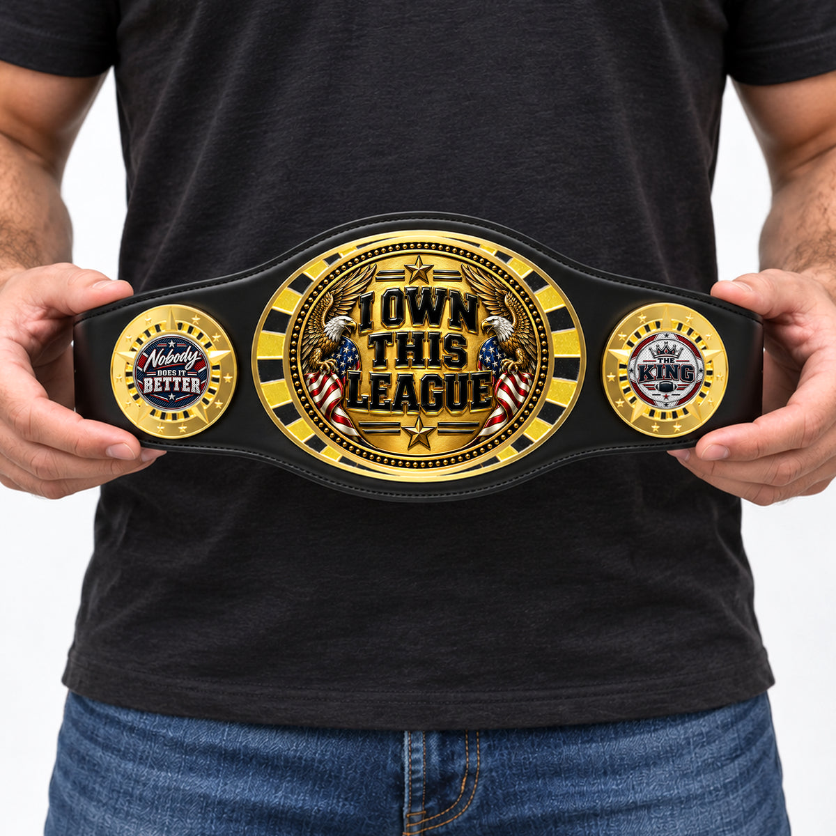 Fantasy Football League Junior Championship Belt – I Own This League – Black