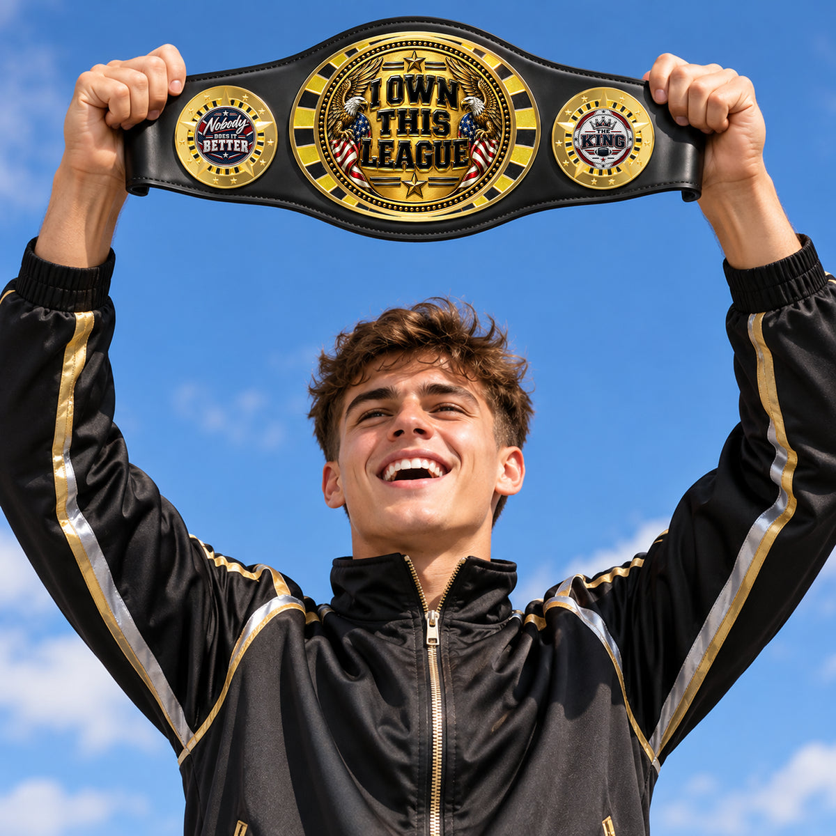 Fantasy Football League Junior Championship Belt – I Own This League – Black