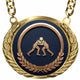 Fantasy Wrestling Championship Medallion – Wrestling Champion Award Medal with Gold Chain