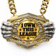 Fantasy Football Champion Medal - I Own This League, Knock Out Champ Chain with Premium Chain