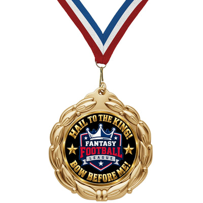 Fantasy Football Medal - Hail To The King - Bow Before Me, 2-3/4" Value Series Medal