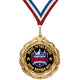 Fantasy Football Medal - Hail To The King - Bow Before Me, 2-3/4" Value Series Medal