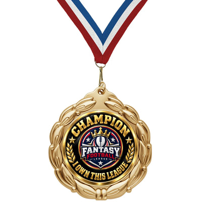 Fantasy Football Champion Medal - I Own This League, 2-3/4" Value Series Medal