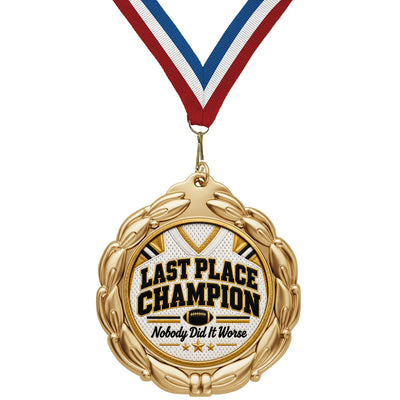 Fantasy Football Medal - Last Place Champion - Nobody Did It Worse, 2-3/4" Value Series Medal