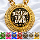 Custom Fantasy Football Medal - Design Your Own, Lite Champ Chain With Plastic Chain
