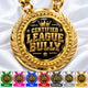 Fantasy Football Medal - Certified League Bully, Lite Champ Chain With Plastic Chain