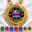 Fantasy Football Medal - Hail To The King - Bow Before Me, Lite Champ Chain With Plastic Chain