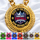 Fantasy Football Medal - Hail To The King - Bow Before Me, Lite Champ Chain With Plastic Chain