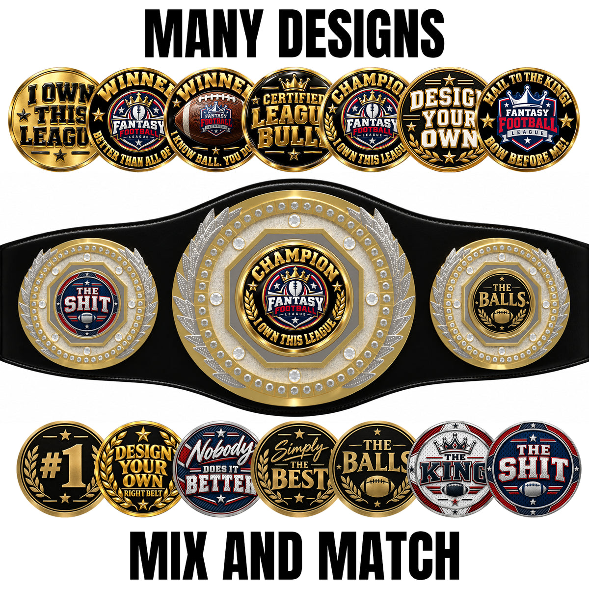 Fantasy Football Presidential Championship Belt - Champion – I Own This League