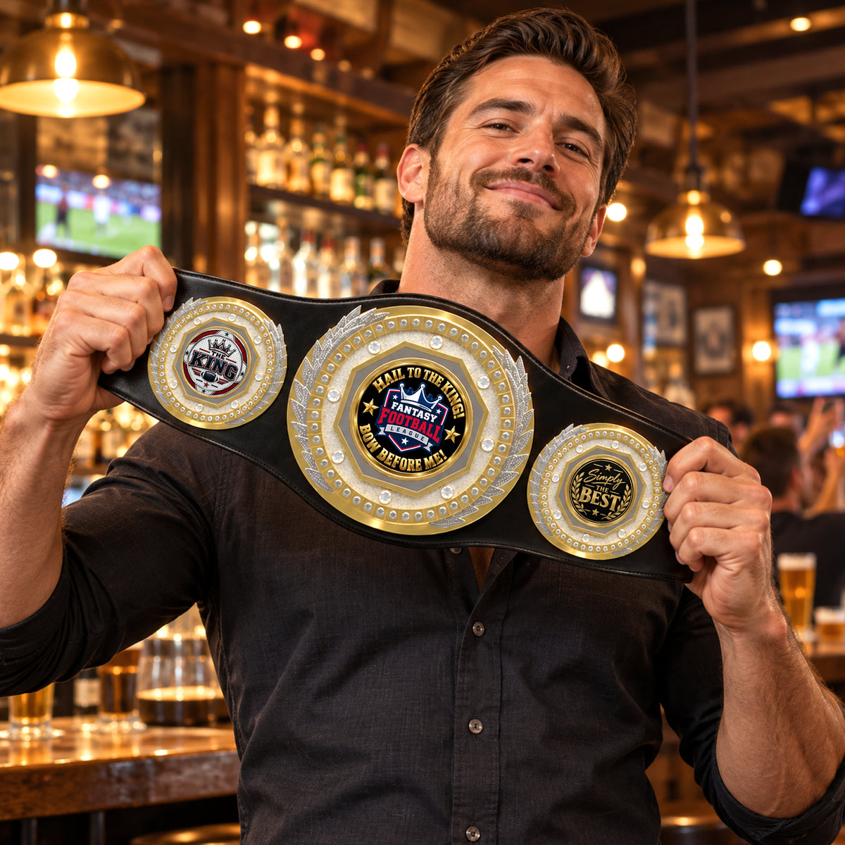 Fantasy Football Presidential Championship Belt - Hail To The King – Bow Before Me