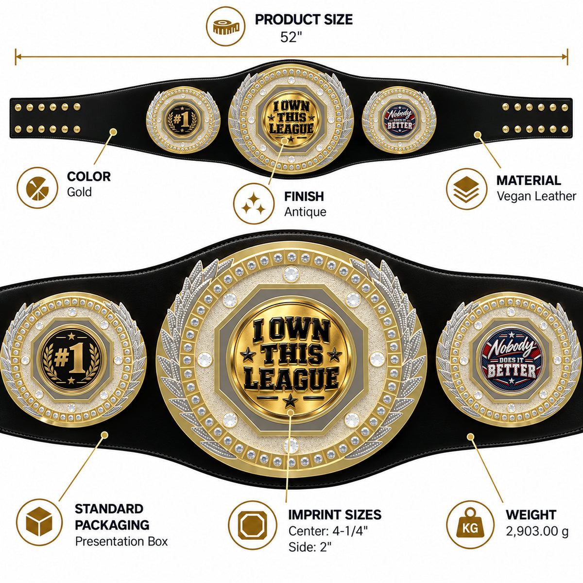 Fantasy Football Presidential Championship Belt - I Own This League