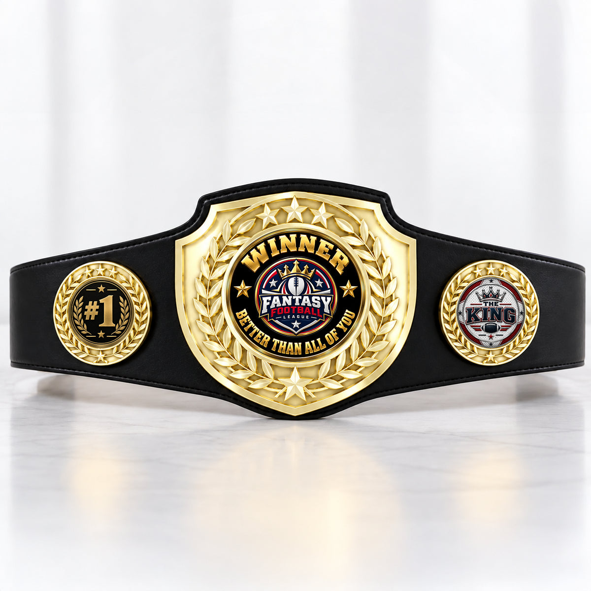 Fantasy Football Bright Shield Championship Belt - Winner - Better Than All Of You