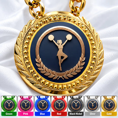 Cheerleading Medals - Cheerleader & Squad Achievement Awards, 4-1/4" Lite Champ Chain with Plastic Chain
