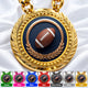 Football Medals - Player & League Championship Awards, 4-1/4" Lite Champ Chain with Plastic Chain