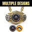 Wrestling Medals - Athlete & Championship Awards, 9-1/2" x 6-1/4" Knock Out Champ Chain With Premium Chain