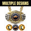 Pinewood Derby Medals - Race & Championship Awards, 9-1/2" x 6-1/4" Knock Out Champ Chain With Premium Chain