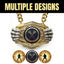 Lacrosse Medals - Player & Championship Awards, 9-1/2" x 6-1/4" Knock Out Champ Chain With Premium Chain
