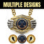 Ice Hockey Medals - Player & Championship Awards, 9-1/2" x 6-1/4" Knock Out Champ Chain With Premium Chain