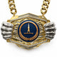 Gymnastics Medals - Athlete & Championship Awards, 9-1/2" x 6-1/4" Knock Out Champ Chain With Premium Chain