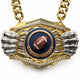 Football Medals - Player & Championship Awards, 9-1/2" x 6-1/4" Knock Out Champ Chain With Premium Chain