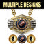 Football Medals - Player & Championship Awards, 9-1/2" x 6-1/4" Knock Out Champ Chain With Premium Chain