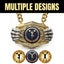 Cheerleading Medals - Team & Championship Awards, 9-1/2" x 6-1/4" Knock Out Champ Chain With Premium Chain