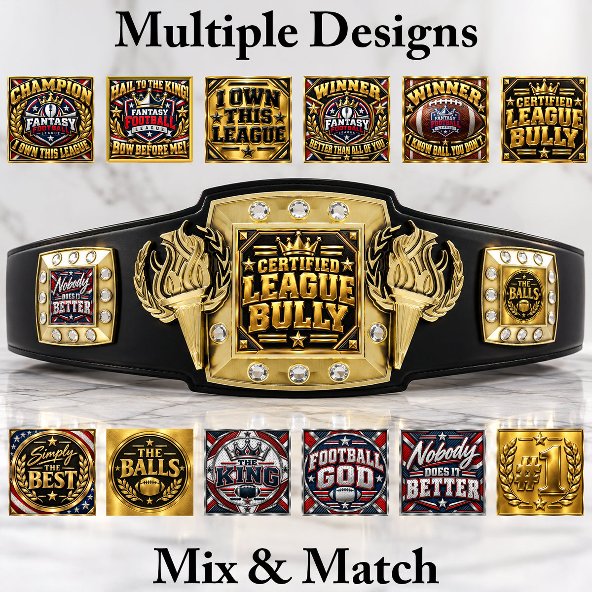 Fantasy Football Victory Championship Belt – Certified League Bully