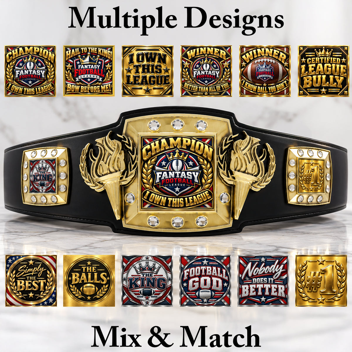 Fantasy Football Victory Championship Belt – Champion: I Own This League