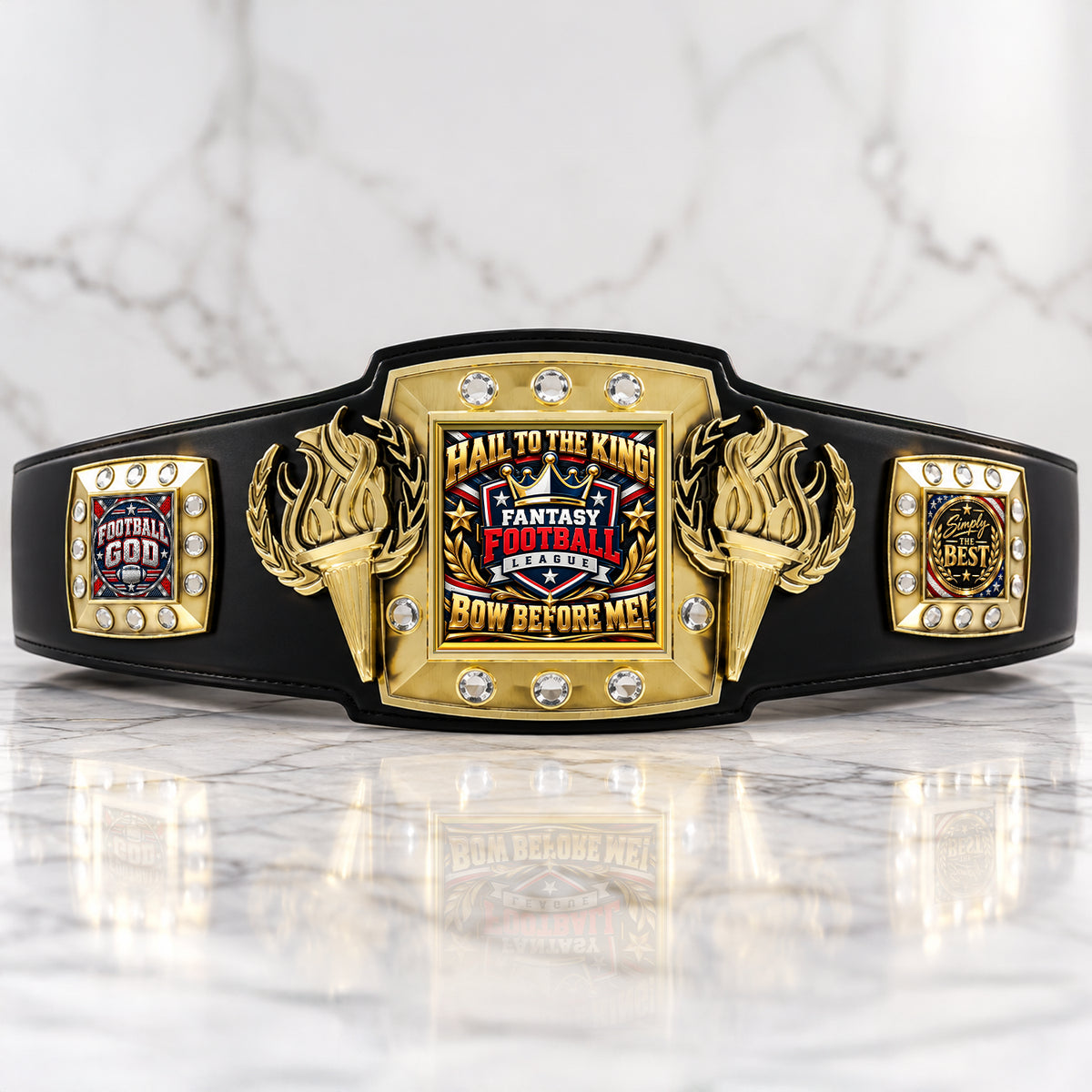 Fantasy Football Victory Championship Belt – Hail to the King, Bow Before Me