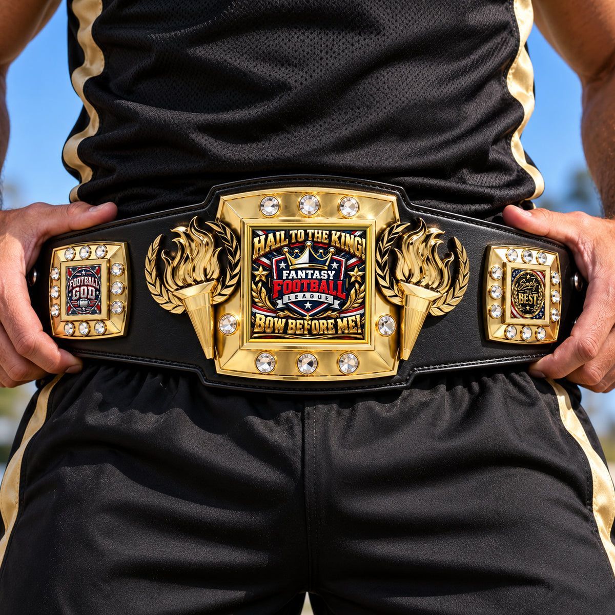 Fantasy Football Victory Championship Belt – Hail to the King, Bow Before Me