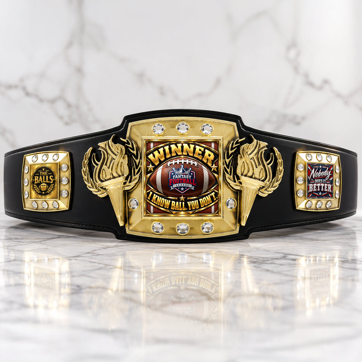 Fantasy Football Victory Championship Belt – Winner: I Know Ball, You Don't