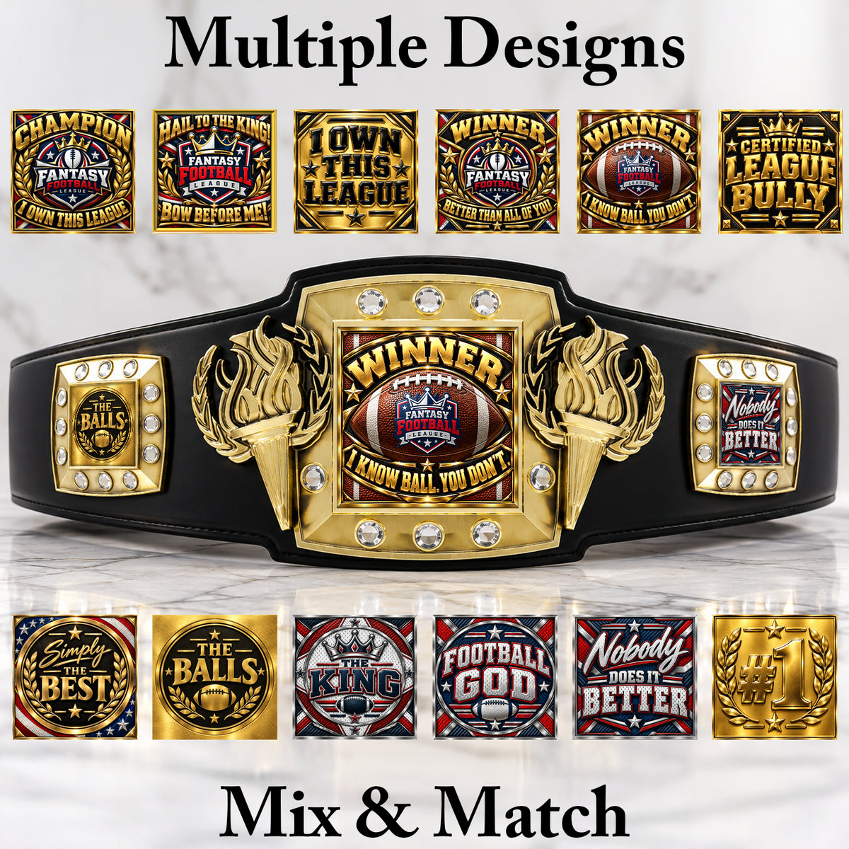 Fantasy Football Victory Championship Belt – Winner: I Know Ball, You Don't