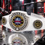 Fantasy Football Antique Shield Championship Belt in White - Hail To The King - Bow Before Me