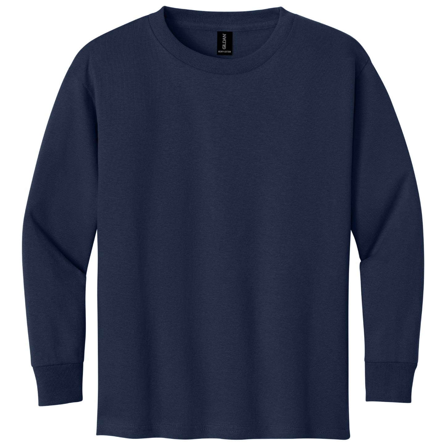 Gildan 5400B Youth Heavy Cotton Long Sleeve T-Shirt Front And Back Print