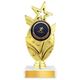 Track  Oval Star Resin Award – 7.5" Personalized Bright Gold Trophy