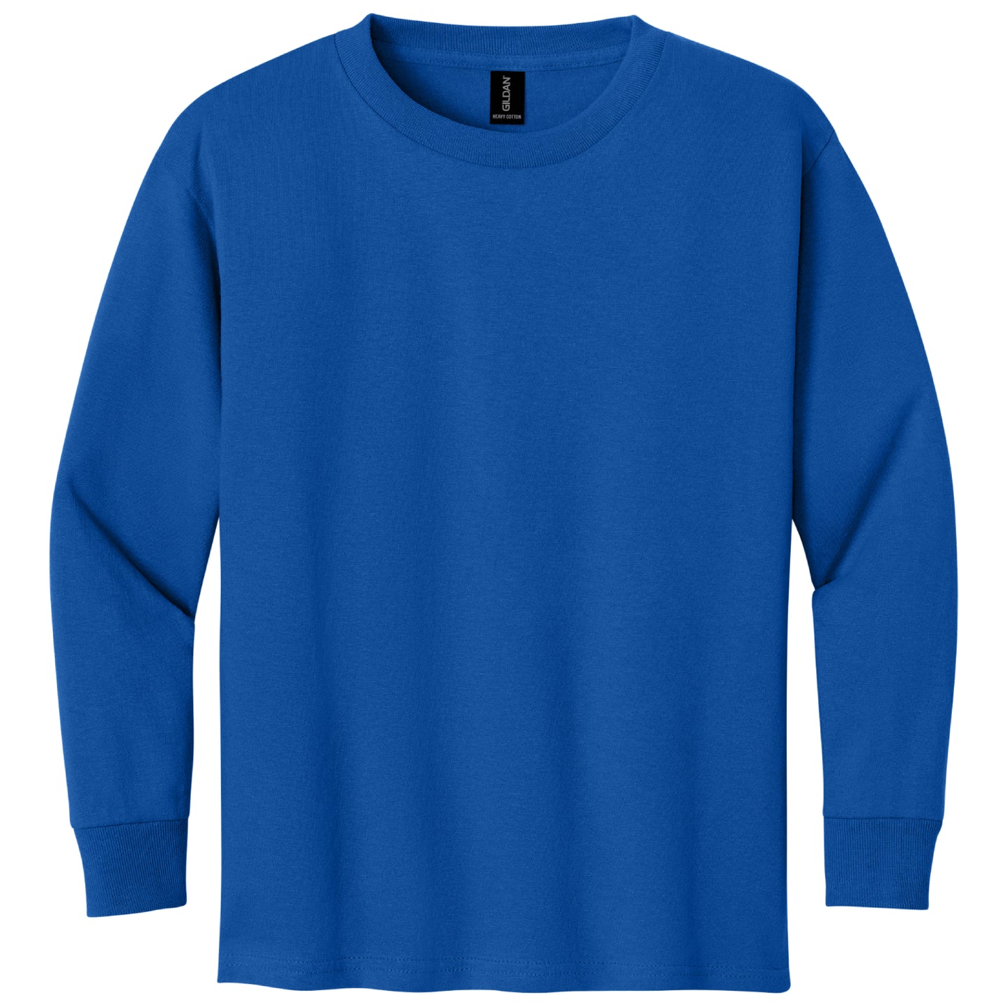 Gildan 5400B Youth Heavy Cotton Long Sleeve T-Shirt Front And Back Print