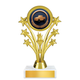Pinewood Derby Shooting Star Resin Award – 6.75" Personalized Bright Gold Trophy