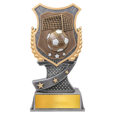 Soccer Shield Trophy – Resin Football Award in 2 Sizes