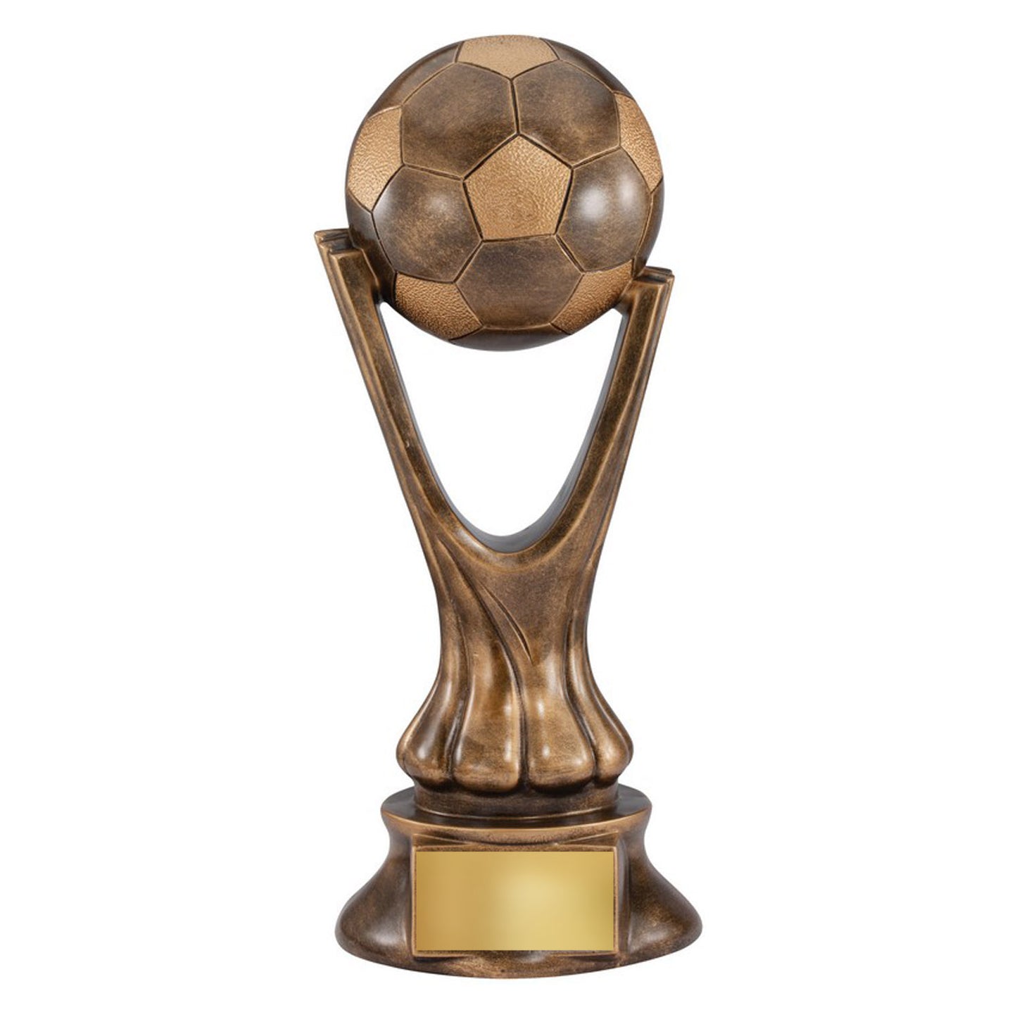 20" Resin Tournament Soccer Trophy with Personalised Plaque