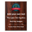 Build Your Own Portrait Plaque - Totally Freeform -  4 Plaque Colors  - Add Your Own Text Logos Or Images