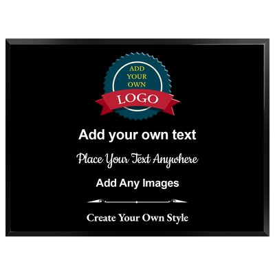 Build Your Own Landscape Plaque - Totally Freeform -  4 Plaque Colors  - Add Your Own Text Logos Or Images