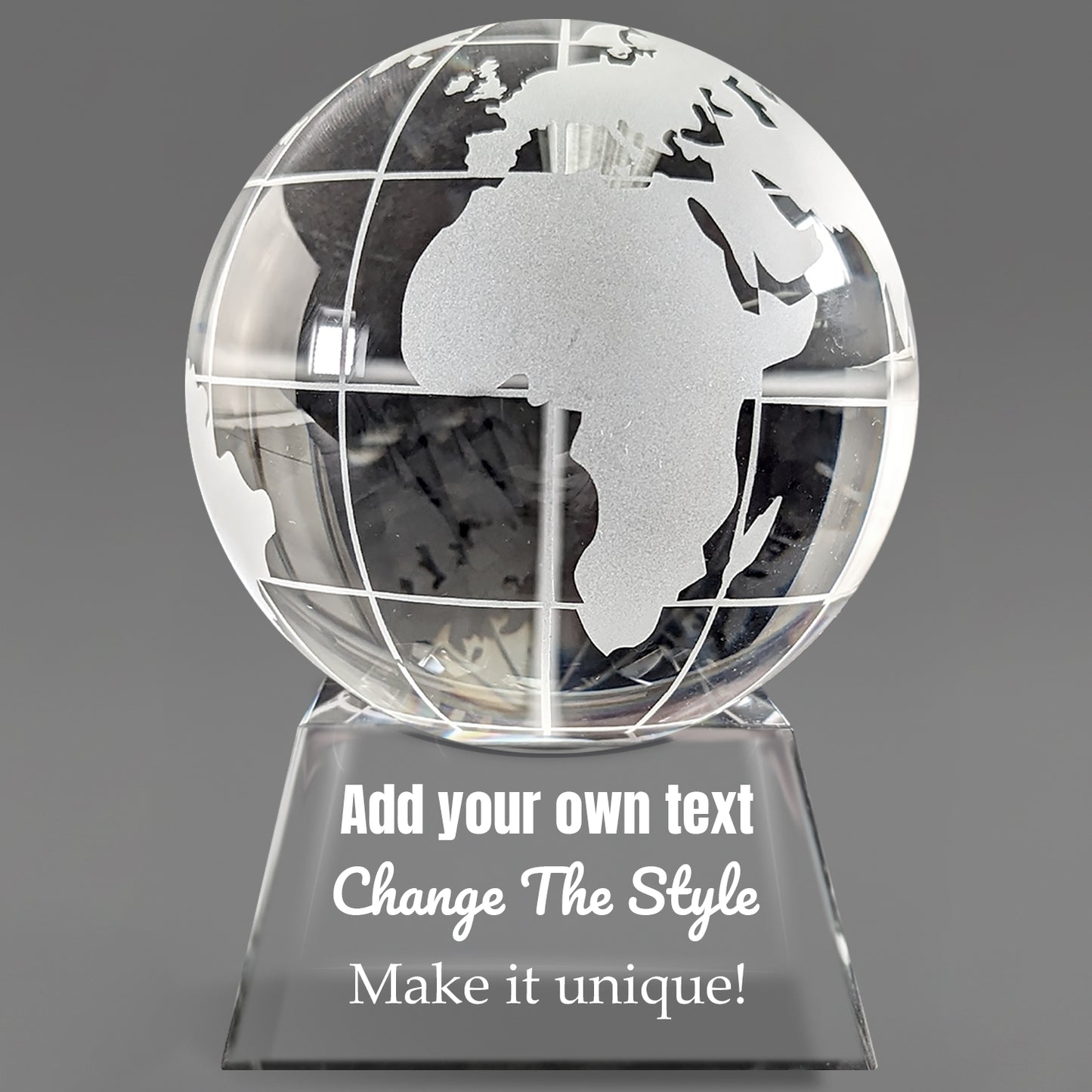 Design Your Own Optical Crystal Globe Award