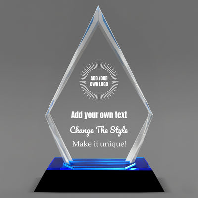 Create Your Own - Blue Arrow Acrylic Award (3 Sizes)