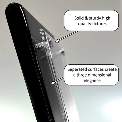 Piano Finish Floating Acrylic Plaque - Create Your Own Design