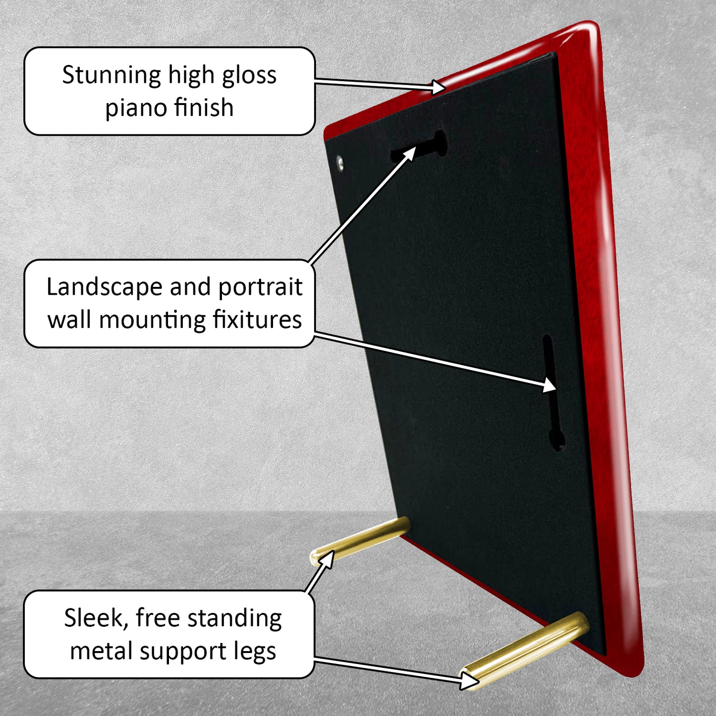 Piano Finish Floating Acrylic Plaque - Create Your Own Design