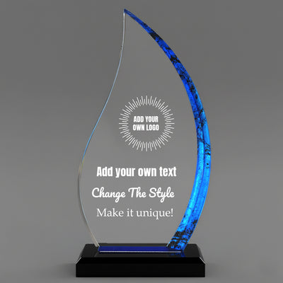 Blue Flame Award 9" Acrylic - Create Your Own