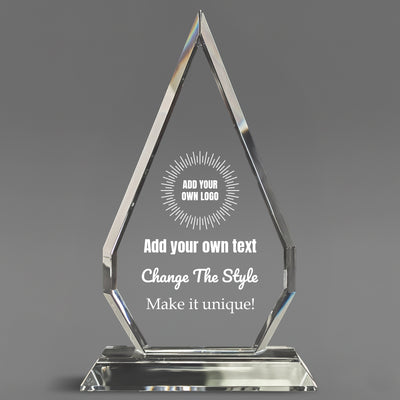 Optic Crystal Arrowhead Award - Create Your Own Design