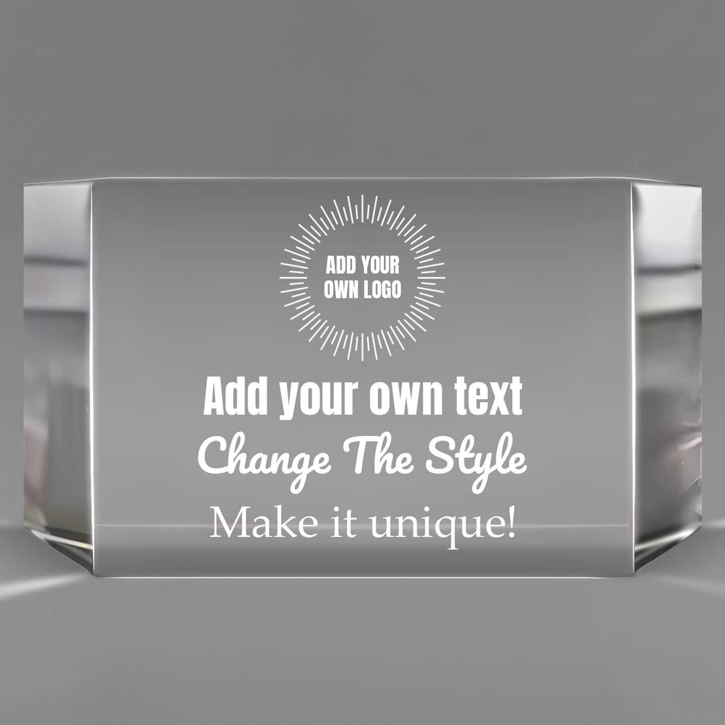 Design Your Own Clear Crystal Facet Block Award