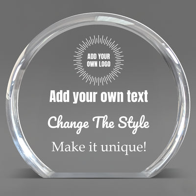 Design Your Own Clear Round Acrylic Award