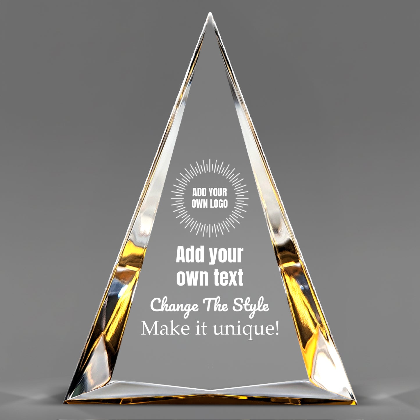 Design Your Own Gold Pinnacle Acrylic Award